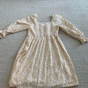 Hollister Cream Tan Long Sleeve Sundress